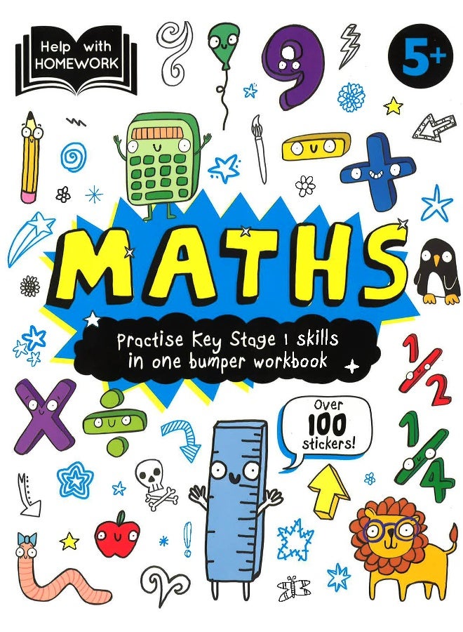 Help With Homework Maths: Practise All Key Stage 1 Skills In One Bumper Workbook Paperback English by Katie Abey - 21 Jan 2019 - Image 1