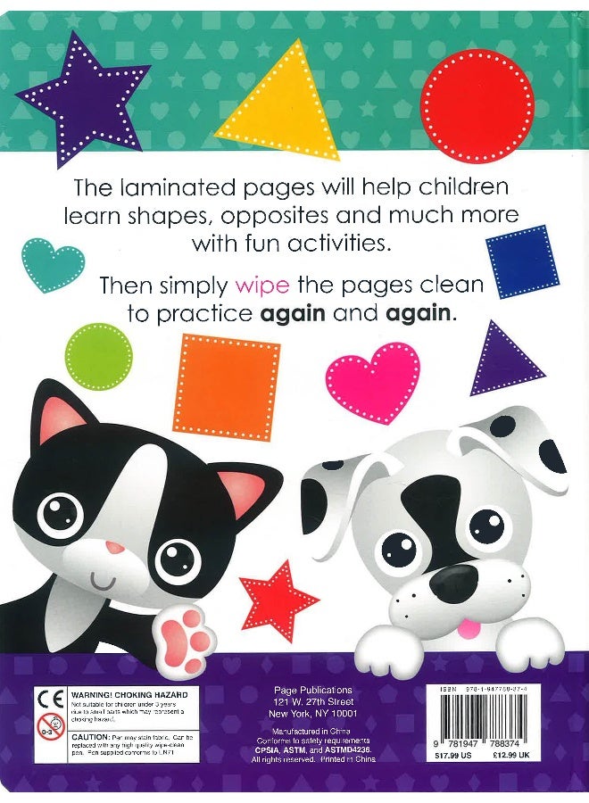 Little Learning Write And Wipe: Shapes, Opposites And More Hardcover English - Image 2