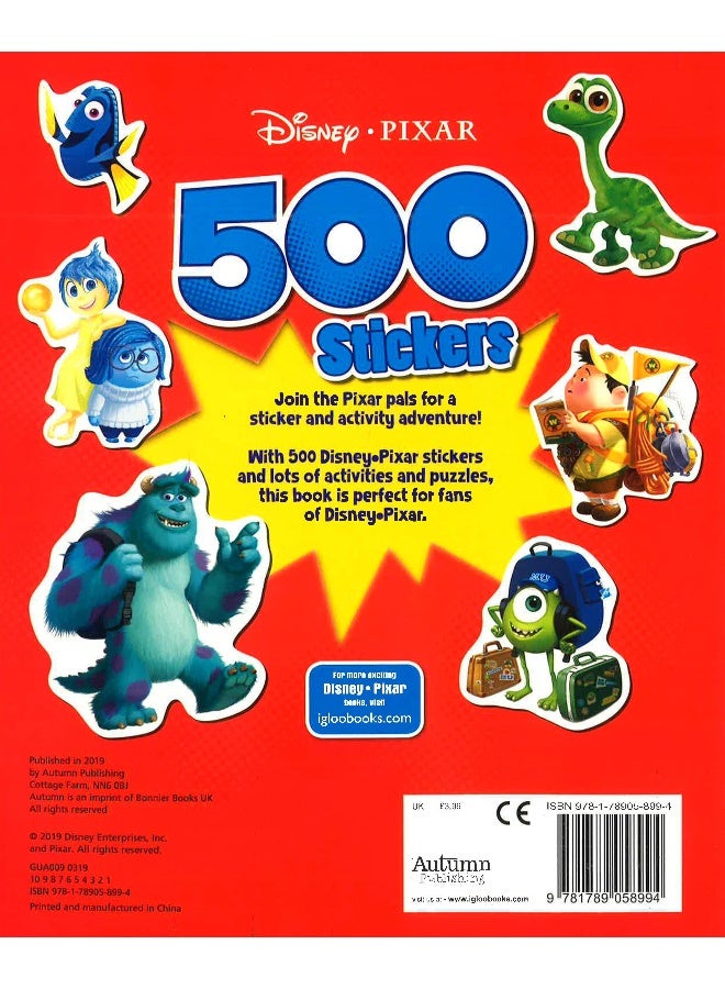 Disney Pixar 500 Stickers Paperback English - 01 Apr 2019 - Image 2