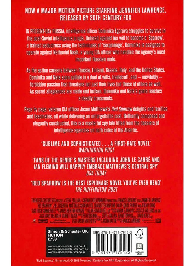 Red Sparrow Paperback English by Jason Matthews - 07 Jun 2018 - Image 2
