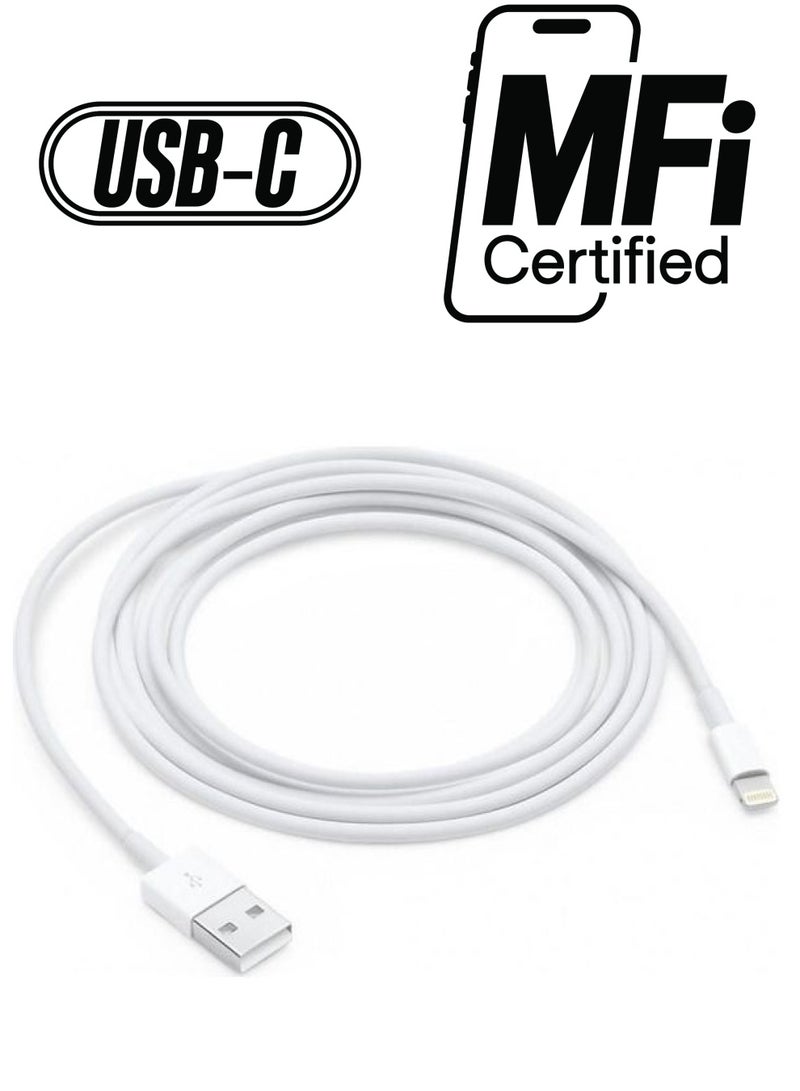 PowerLine USB To Type-C Data Charging Cable For Iphone And Ipad White 