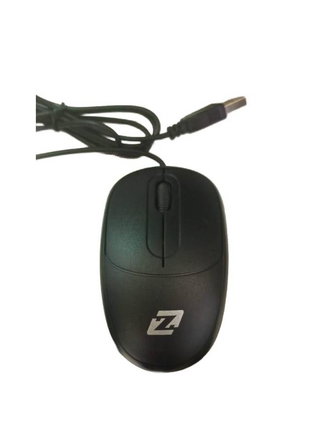 Zero USB Wired Optical Mouse Black  - Image 2