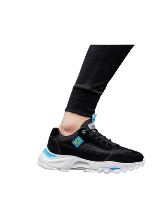 بيوينتي حذاء رياضي برباط ورقبة منخفضة أسود / أبيض / أزرق - Image 1