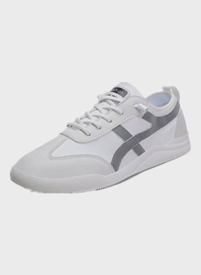 Beauenty Men's Lace-Up Detail Trainers White/Grey  - Image 5