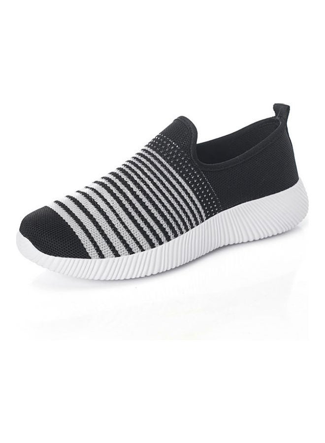 Beauenty Casual Stripe Detail Slip Ons Black/White - Image 5