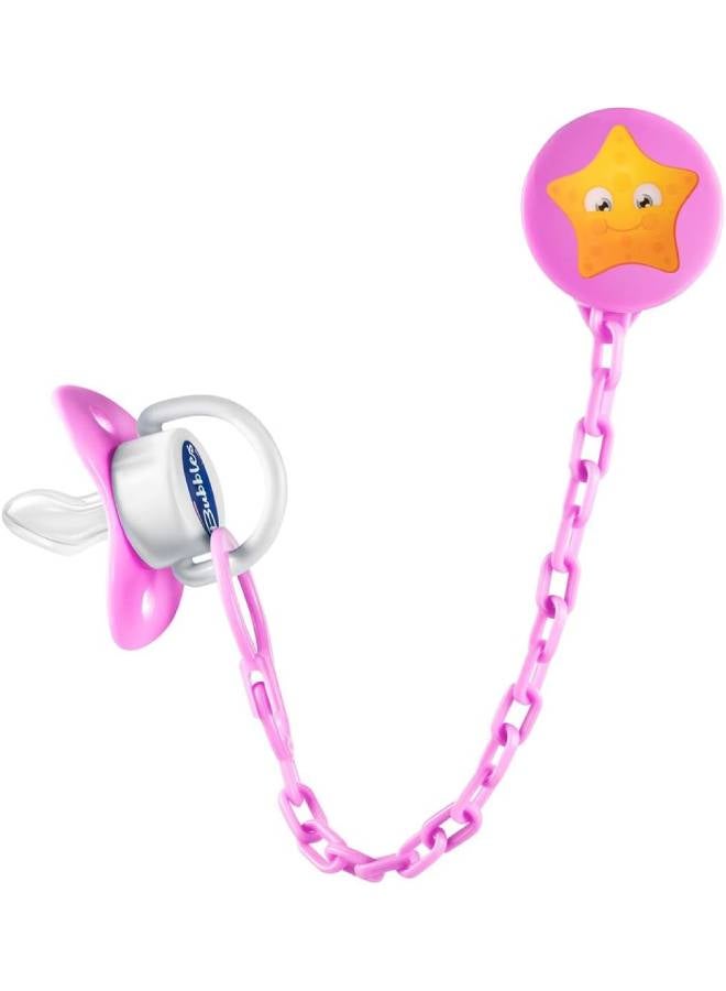 Bubbles Baby Pacifier With Chain Up To 3 Years  - Image 1