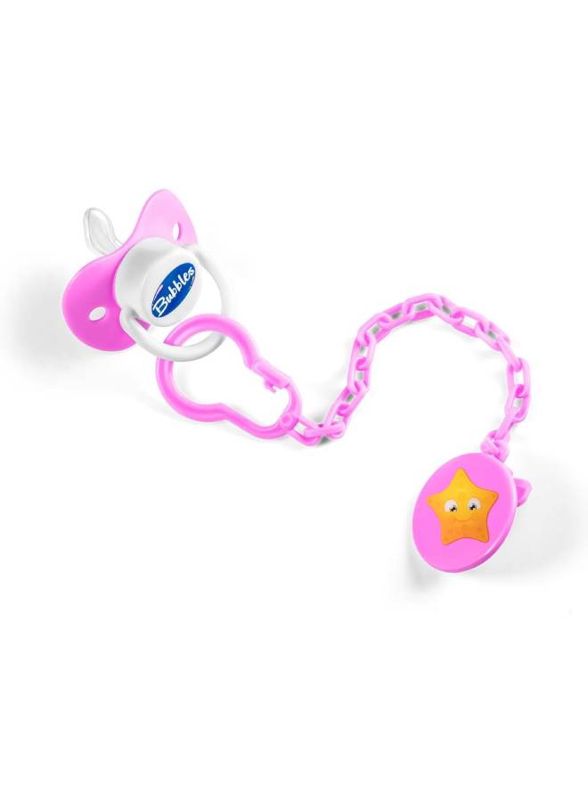 Bubbles Baby Pacifier With Chain Up To 3 Years  - Image 2