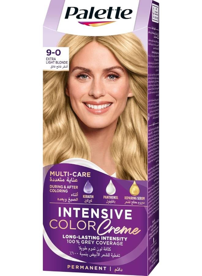 Palette Intensive Color Cream Long lasting Permanent Hair 9-0, Extra Light Blonde 50ml , 50ml , & 10ml - Image 1