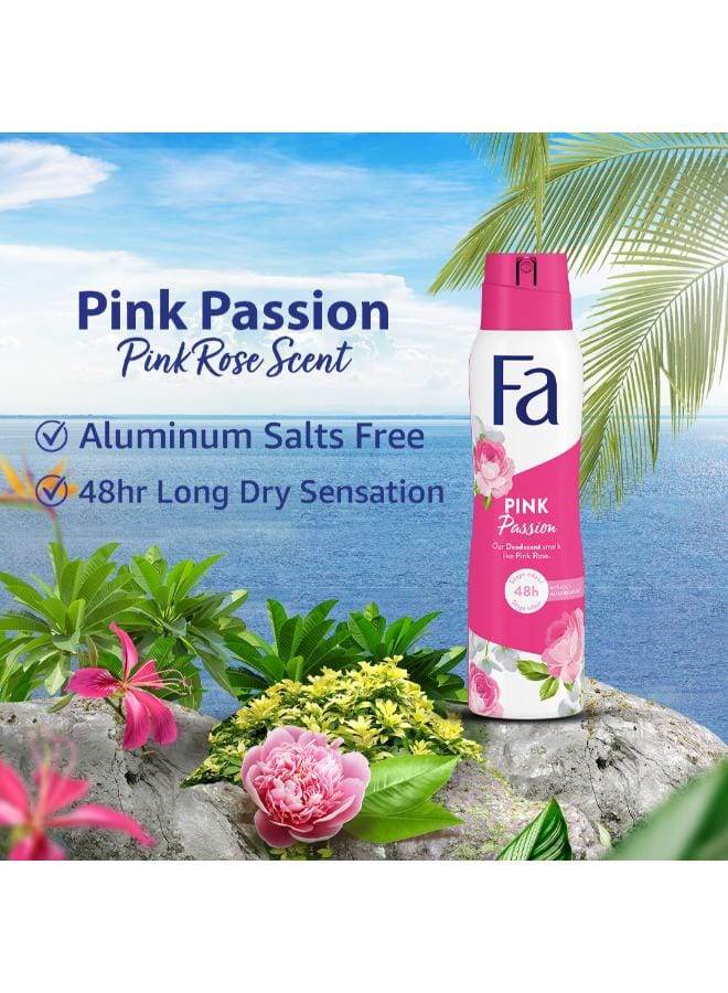 Fa Passion Anti-Perspirant Deodorant Spray Pink 150ml - Image 3