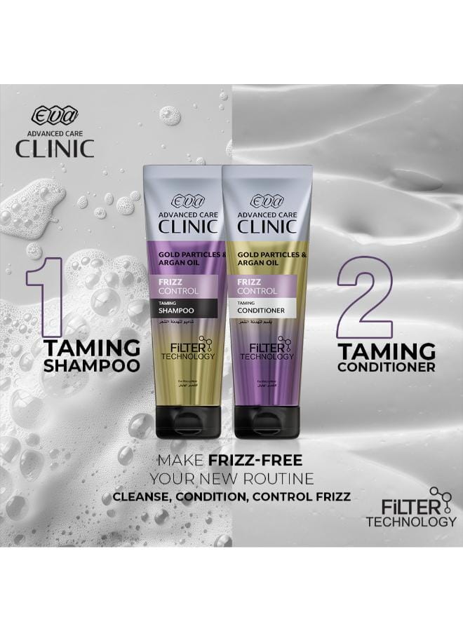 Eva Clinic Frizz Control Conditioner with Argan Oil & Gold Particles for Frizzy Hair 230ml - Image 3