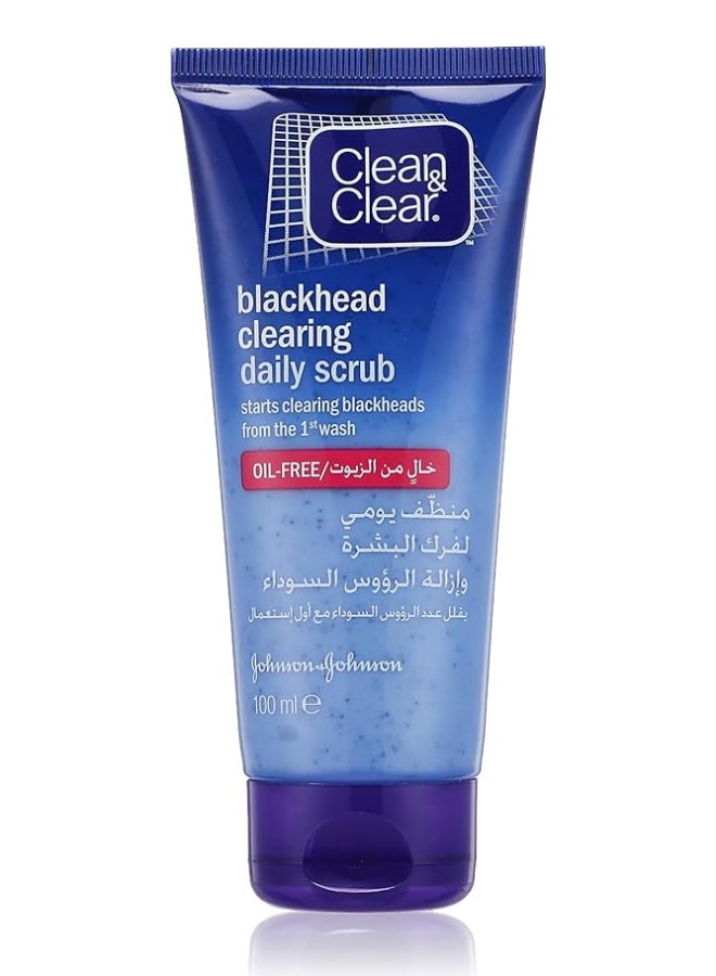 كلين أند كلير مقشر يومي لتنظيف وإزالة الرؤوس السوداء أزرق 100ملليلتر - Image 1