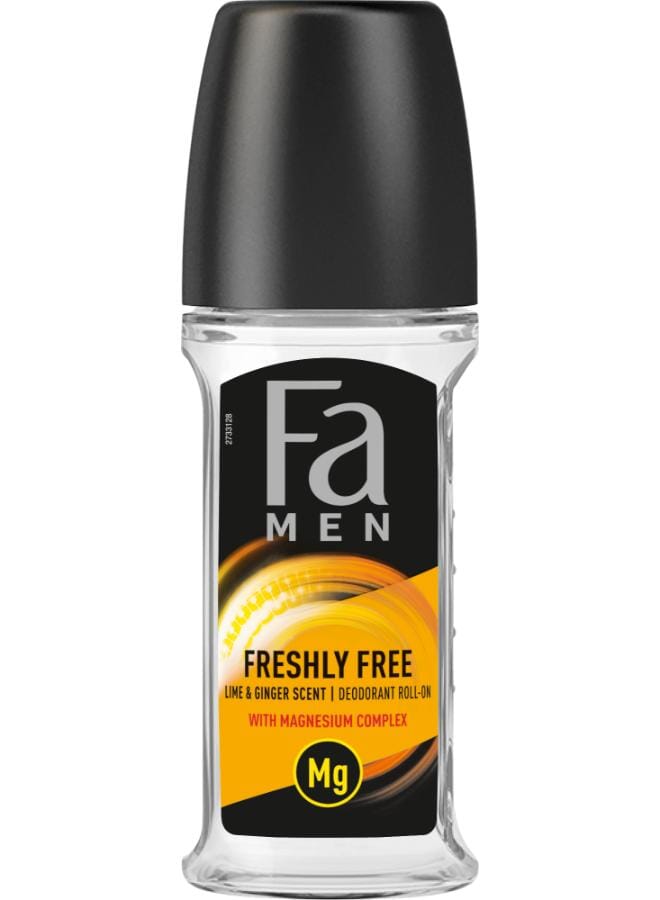 Fa Freshly Free Roll-On Deodorant With Lime And Ginger Scent 50ml - Image 1