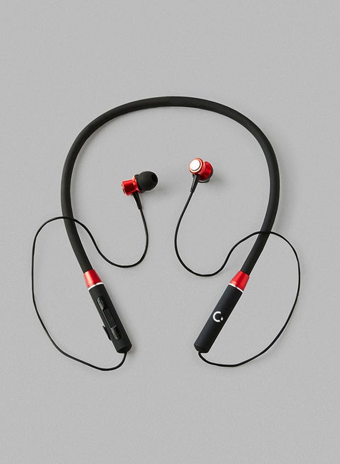 Beatloop In Ear Wireless Bluetooth Neckband - With BT 5.0 Earbuds Black/Red