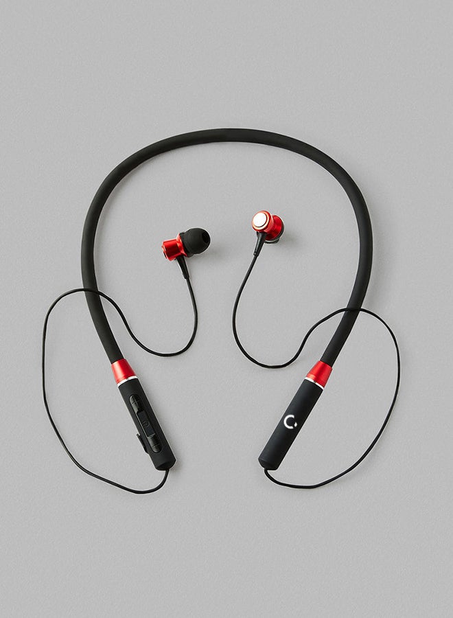Noon East Beatloop In Ear Wireless Bluetooth Neckband - With BT 5.0 Earbuds Black/Red  - Image 1