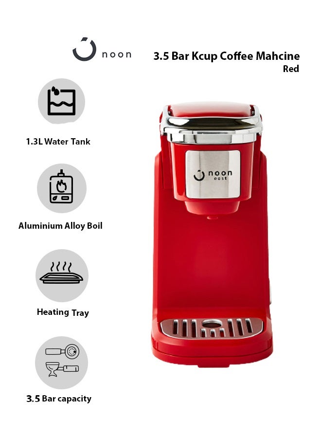 K Cup Coffee Machine - 0.3 Liter 800 W With High Pressure - Red 0.3 L 800.0 W AC-507K Red 