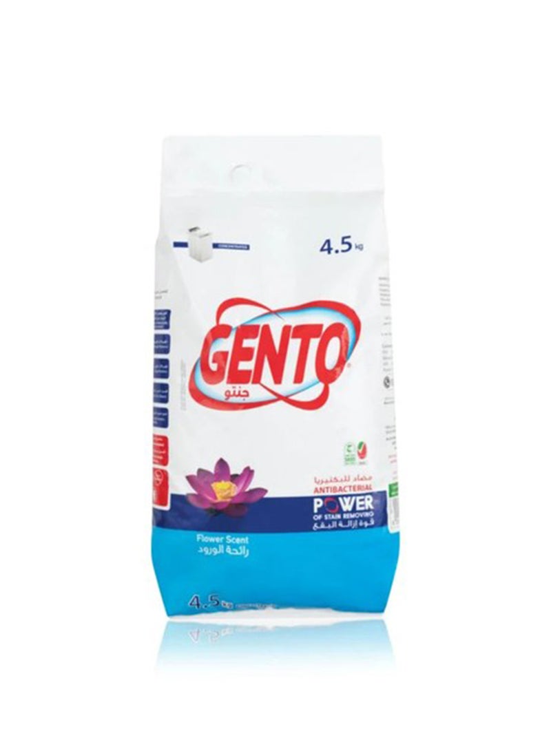GENTO Blue Laundry Powder Detergent with Rose Scent , Regular ,4.5 Kg White