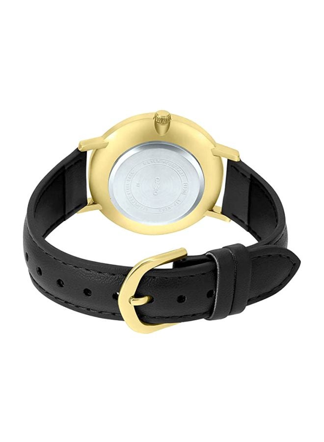 كاسيو ساعة يد بعقارب وسوار من الجلد طراز LTP-VT01GL-1BUDF للنساء - Image 2