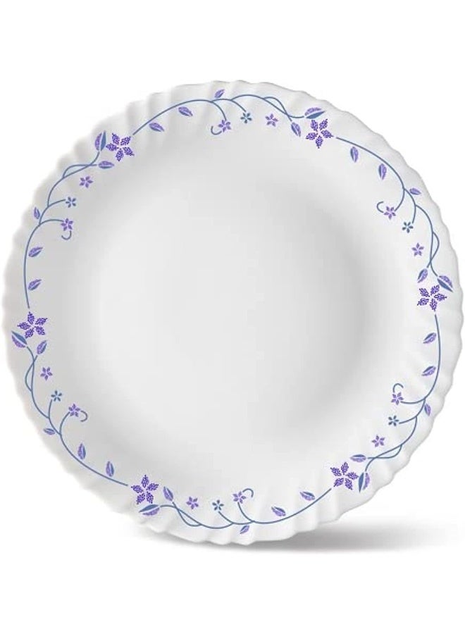 Borosil Larah Flora Opal Dinner Plate white 27cm - Image 1