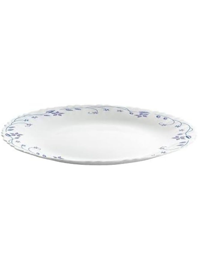 Borosil Larah Flora Opal Dinner Plate white 27cm - Image 2