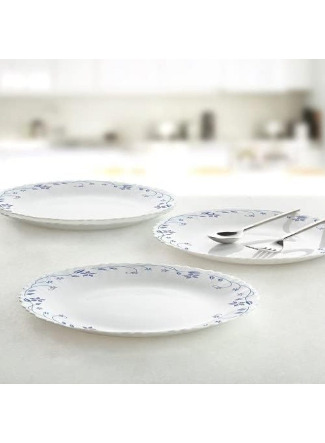 Borosil Larah Flora Opal Dinner Plate white 27cm - Image 3