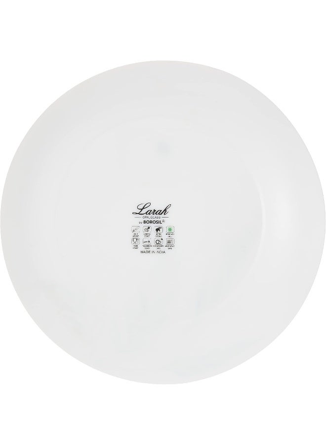 BOROSIL LARAH PLANO BREEZE OPAL DINNER PLATE 27 CM, WHITE, 11FPPLBRZ, 1 PC white 27cm - Image 3