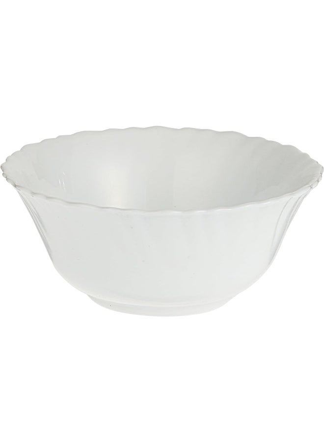 BOROSIL LARAH FLUTED WHITE OPAL SOUP BOWL 5INCH (12.5 CM), WHITE, 5SBFLPW, 1 PC white 12.5cm - Image 1