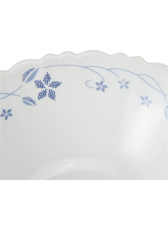 Borosil Larah Fluted Flora Opal Multipurpose Bowl 6.5 Inch white 16.5cm - Image 4