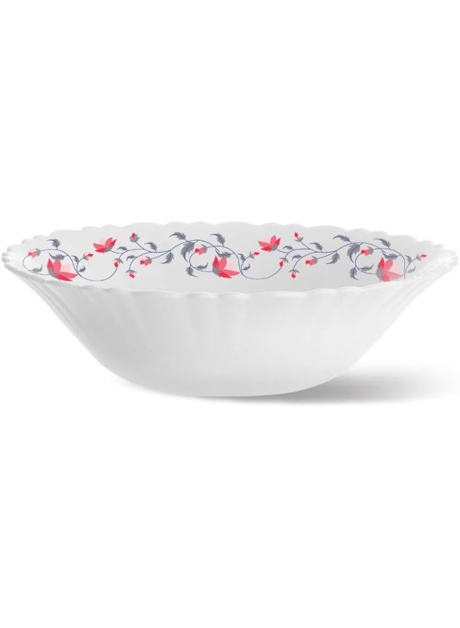Borosil Larah Fluted Pentas Opal Multipurpose Bowl white 16.5cm - Image 1