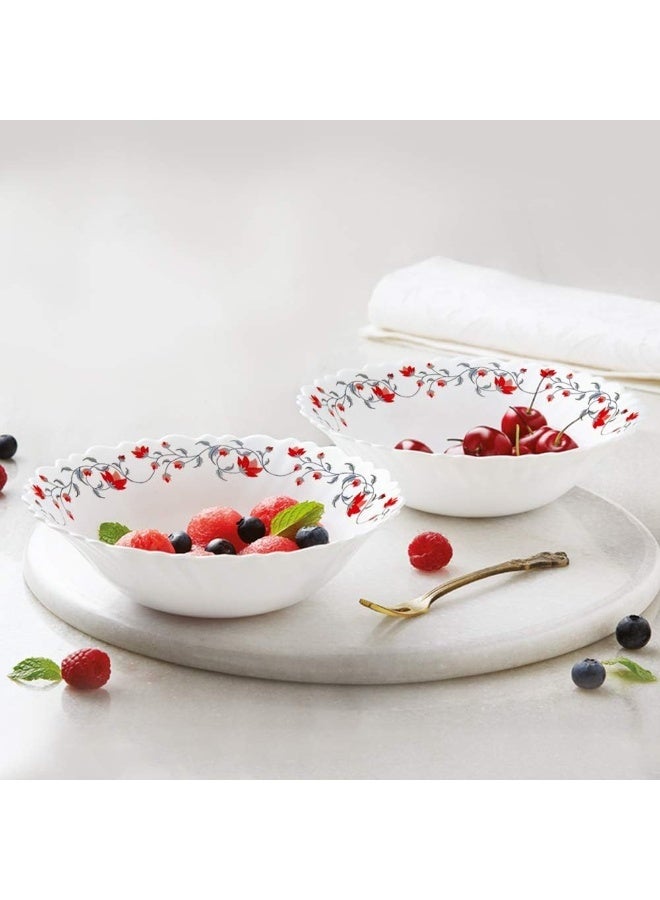 Borosil Larah Fluted Pentas Opal Multipurpose Bowl white 16.5cm - Image 2