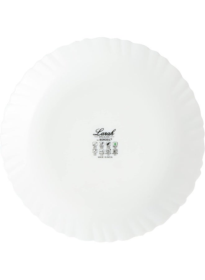BOROSIL LARAH FLUTED FLORA OPAL SIDE PLATE white 19cm - Image 3