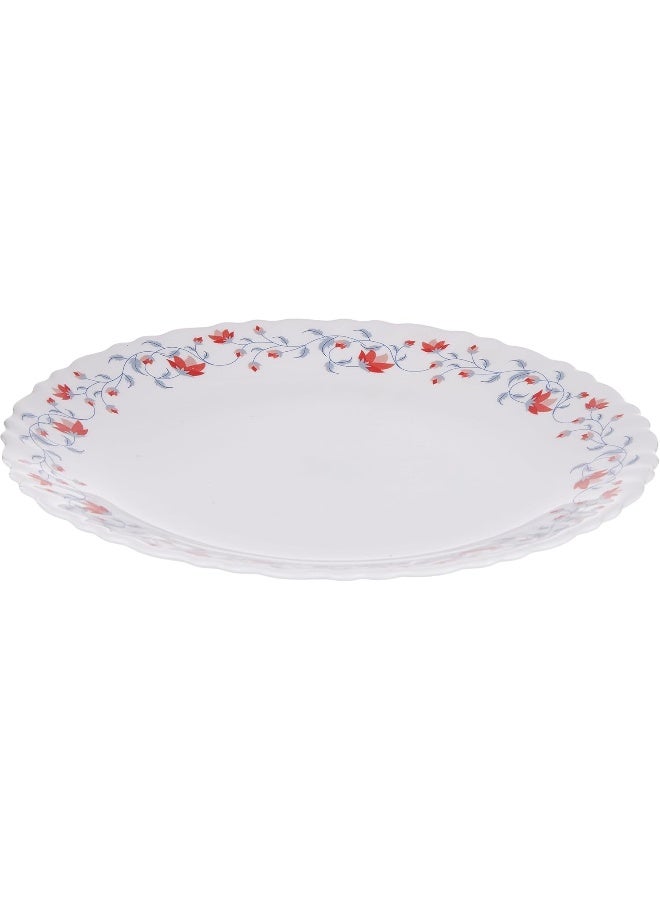 BOROSIL LARAH FLUTED PENTAS OPAL SIDE PLATE 7.5 INCH(19 CM), WHITE white 19cm - Image 1