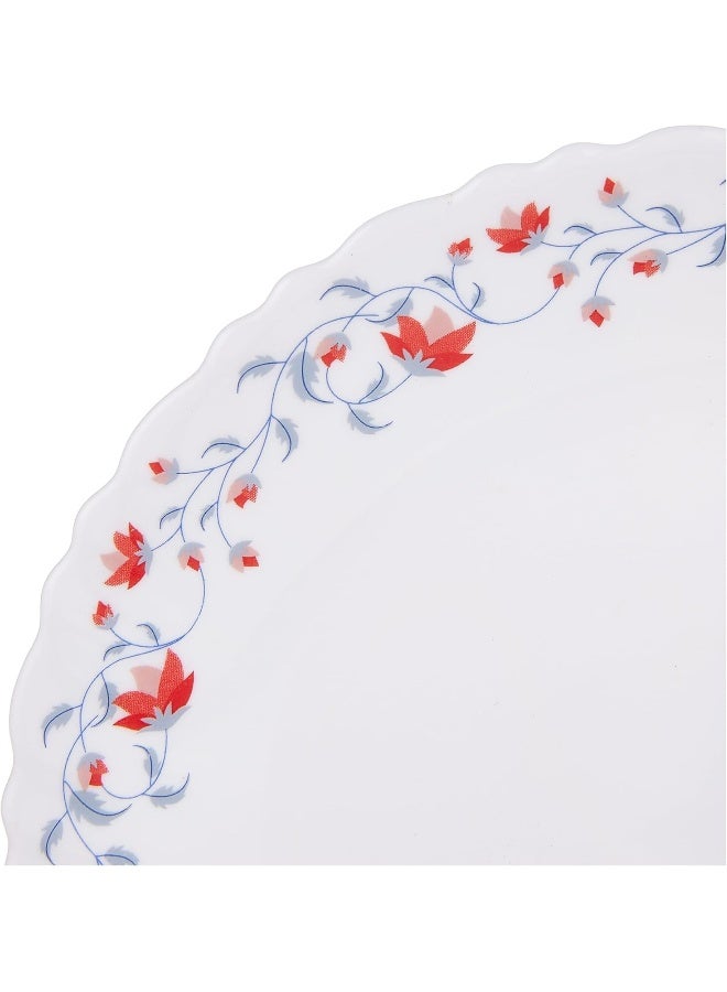 BOROSIL LARAH FLUTED PENTAS OPAL SIDE PLATE 7.5 INCH(19 CM), WHITE white 19cm - Image 3