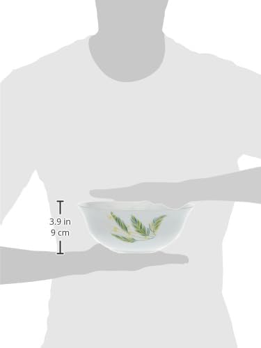 BOROSIL LARAH PLANO BREEZE OPAL SERVING BOWL 8' (20 CM), WHITE, 1 PC white 20cm - Image 4