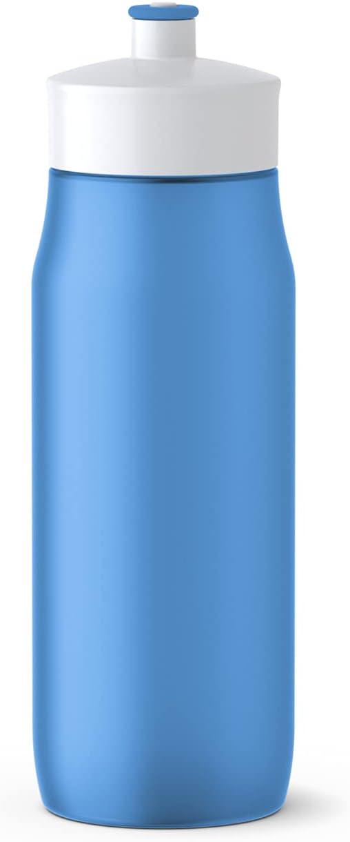 EMSA 0.6L Sports Squeeze Bottle â€“ Blue Blue 6.6x6.6x21cm - Image 1
