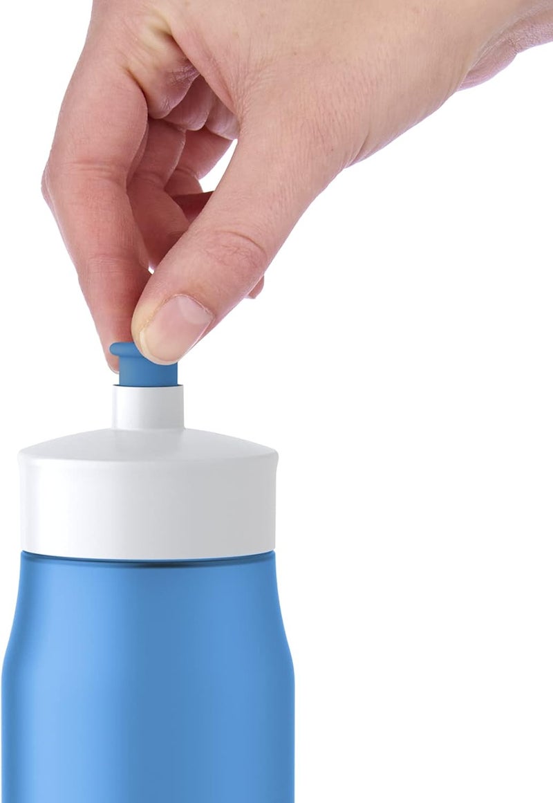 EMSA 0.6L Sports Squeeze Bottle â€“ Blue Blue 6.6x6.6x21cm - Image 4