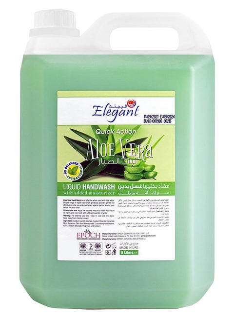 عبوة إعادة تعبئة من غسول اليدين بالألوفيرا شفاف 5لترات