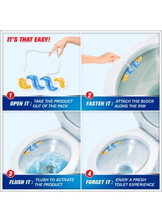 Active Fresh Toilet Rim Block, Sparkling Citrus Scent Multicolour 35grams - view 3