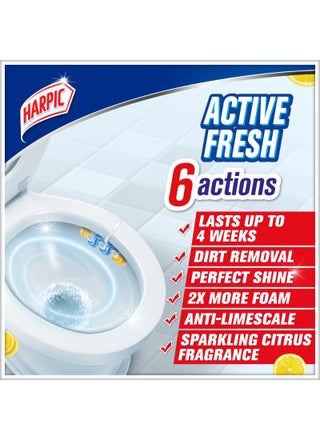 Active Fresh Toilet Rim Block, Sparkling Citrus Scent Multicolour 35grams - view 4