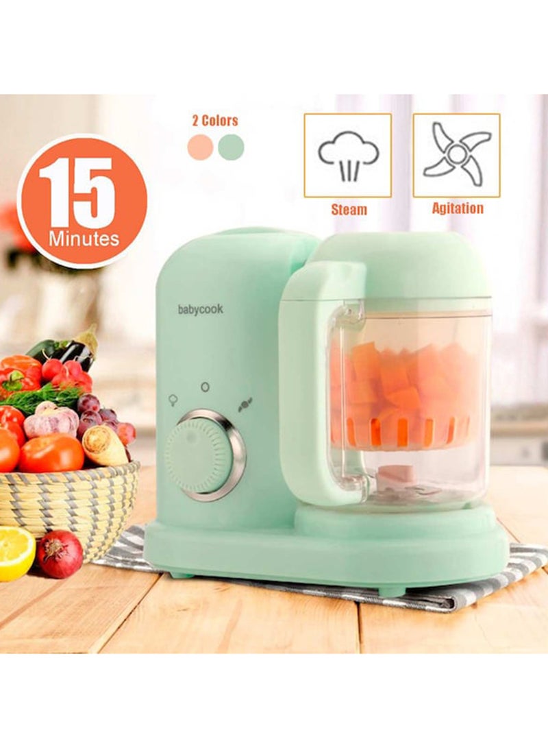 Baby Food Maker - Electric Steamer and Blender, Mini Food Grinder For Cooking and Mixing Supplements, Green - Image 2