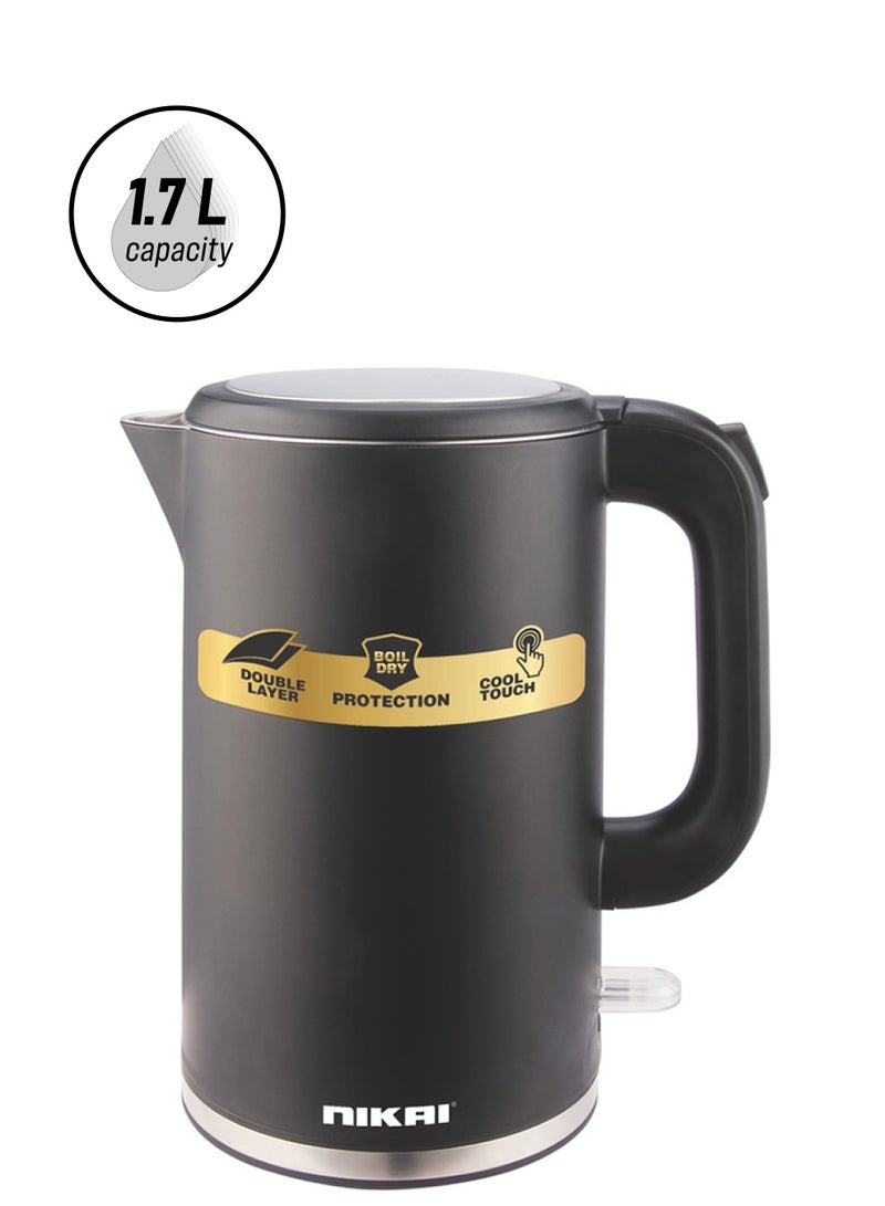 نيكاي - غلاية كهربائية 1.7 L 2200 W NK820T1/ NK820T2 أسود - Image 1