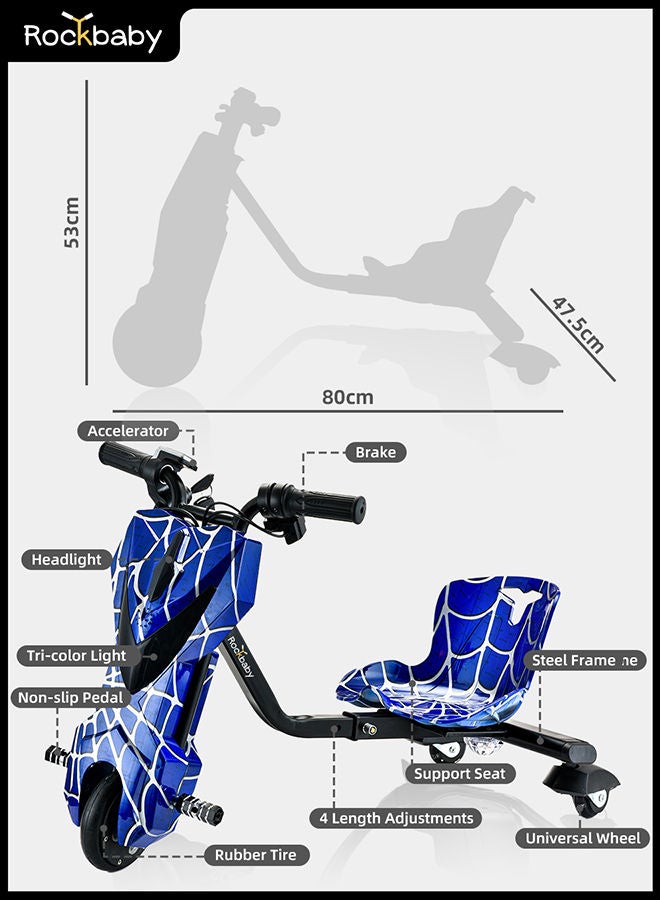 Rockbaby Mini 36V High-Power 360°Children/Adult Electric Drifting Scooter-Adjustable With Bluetooth And Protective Gear 57x44x21cm 57x44x21cm  - Image 5