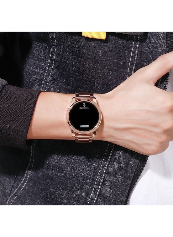 سكمي ساعة رقمية ضد الماء حتى عمق 30 متراً مزودة بسوار من الستانلس ستيل وشاشة LED طراز 1684 للرجال - Image 5