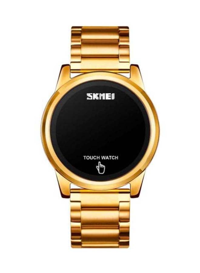 سكمي ساعة رقمية ضد الماء حتى عمق 30 متراً مزودة بسوار من الستانلس ستيل وشاشة LED طراز 1684 للرجال - Image 3