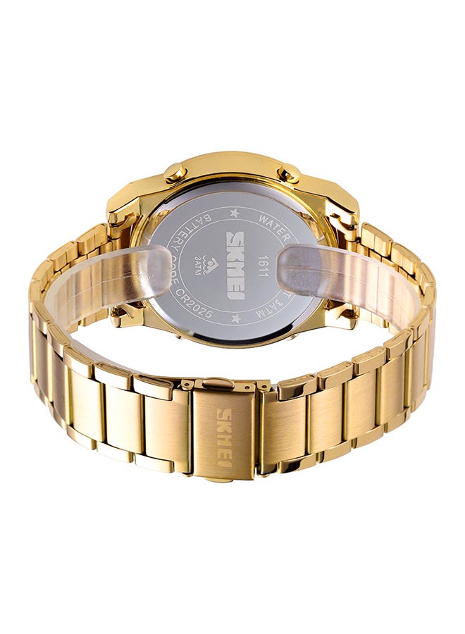 SKMEI Men's 1611 Alloy Fashion Digital Watch - 43 mm - Gold - Image 3