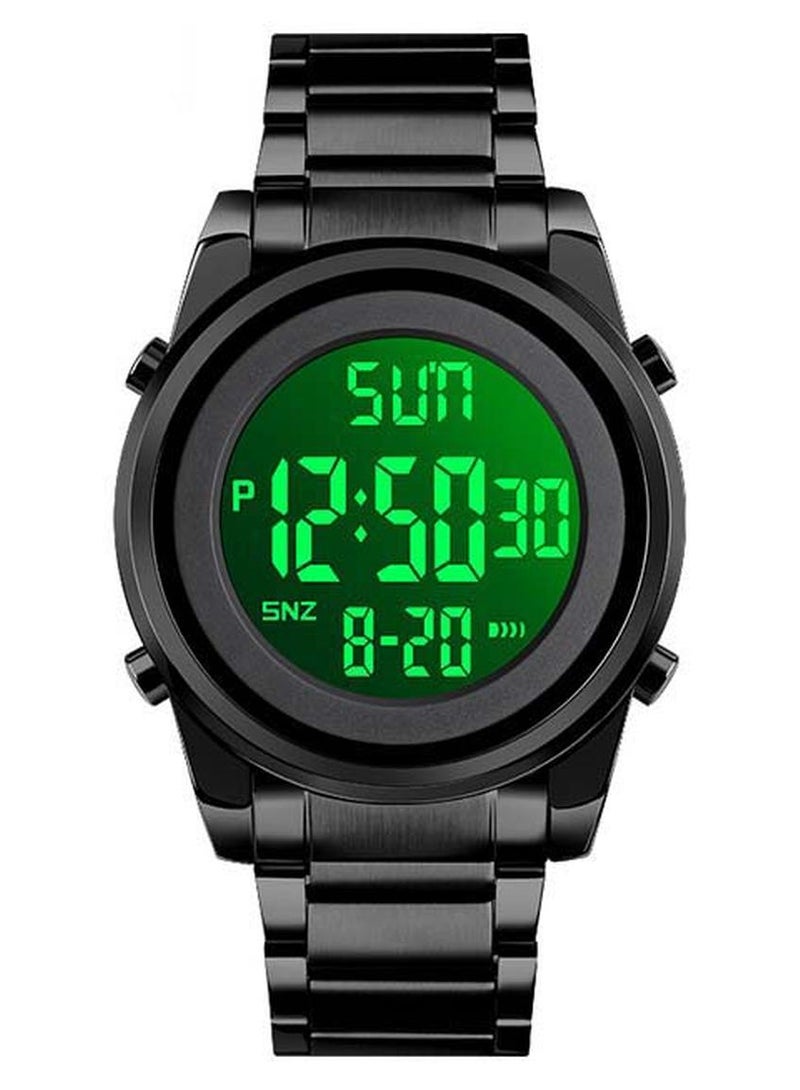 سكمي ساعة يد رقمية عصرية من خليط معدني مقاس 43 ملم طراز 1611 - لون أسود للرجال - Image 1