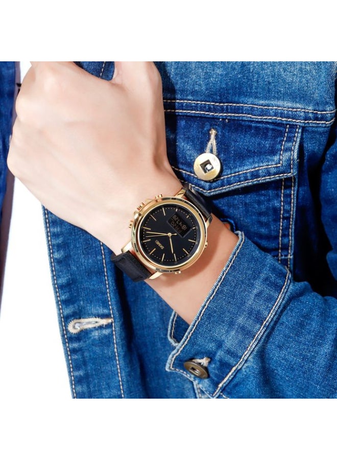 سكمي ساعة رياضية خارجية مقاومة للماء للبيع الساخن 1652 - مقاس 46 مم - لون ذهبي للرجال - Image 3