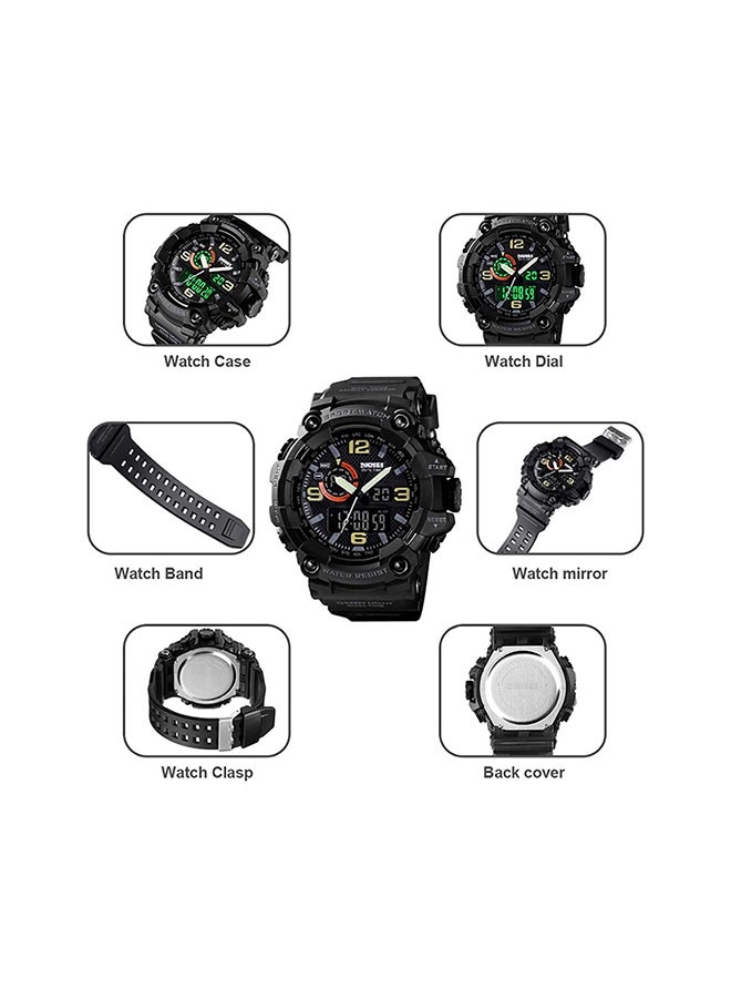 SKMEI Men's 1520 Cool Plastic Strap Double Time Digital Watch  - Image 4
