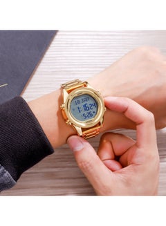 SKMEI Men's 1667 Stainless Steel Back Digital Alfajr Azan Prayer Wrist Watch  - Image 4