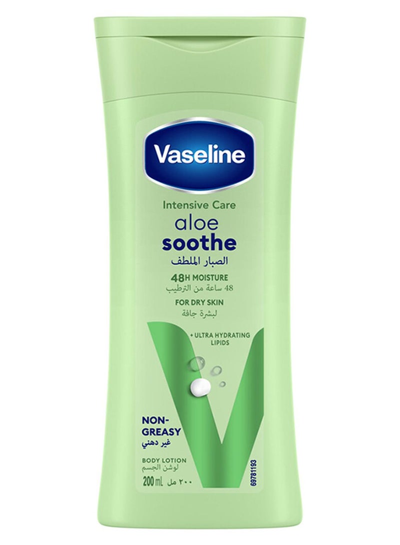 Vaseline Intensive Care Body Lotion For Dry Skin Aloe Soothe 200ml - Image 1