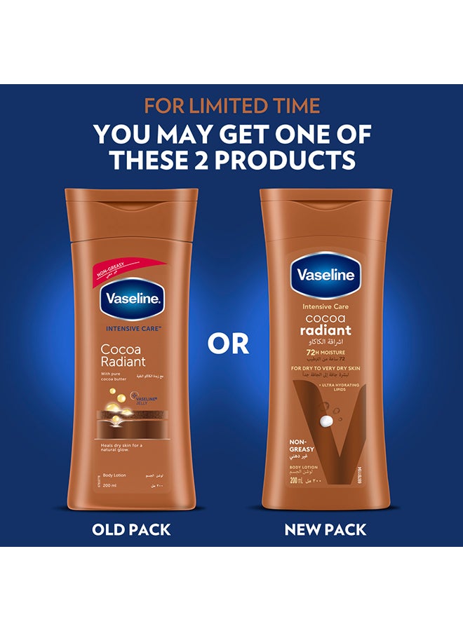 Vaseline - Intensive Care Body Lotion For Dry To Very Dry Skin Cocoa Radiant 200ml - Image 1